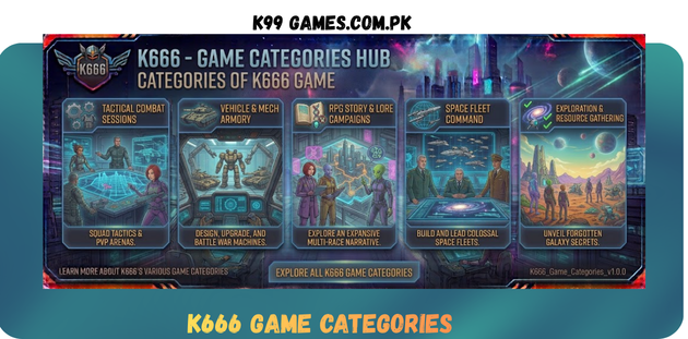 K666 Game Categories in Pakistan