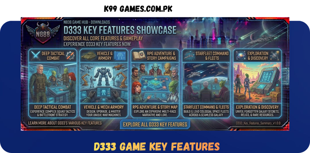 D333 Game Key Feature in Pakistan