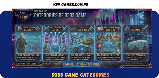 D333 Game Categories in Pakistan