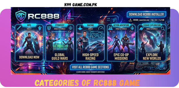 RC888 Game categories in Pakistan