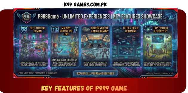 P999 Game Key Features in Pakistan