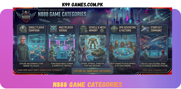 N888 Game Categories in Pakistan