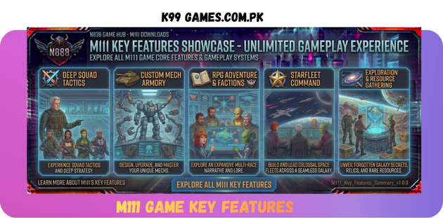 M111 Game Key Feature in Pakistan
